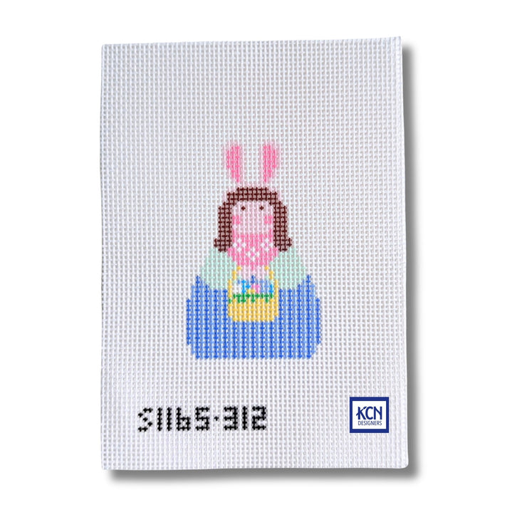 Girl Bunny Angel Needlepoint Canvas