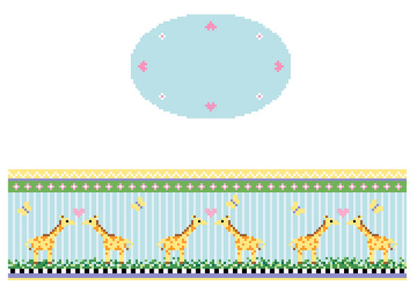 Baby Giraffe Hinge Box Canvas w/ Hardware