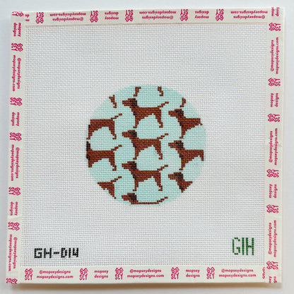 Green Heart Needlepoint: Vizsla Canvas