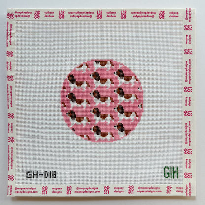 Green Heart Needlepoint: Cavalier King Charles Canvas