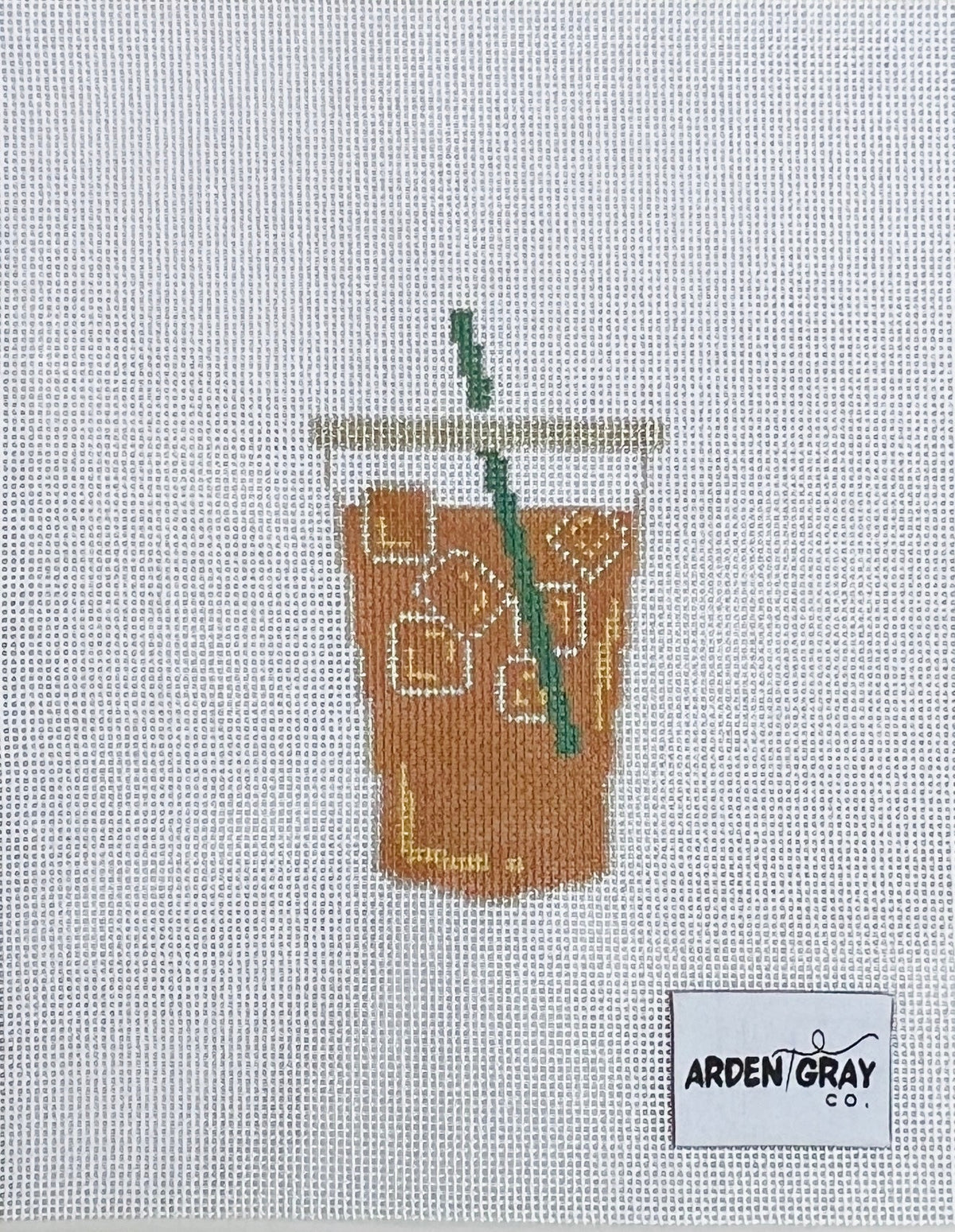 Iced Coffee Needlepoint Canvas
