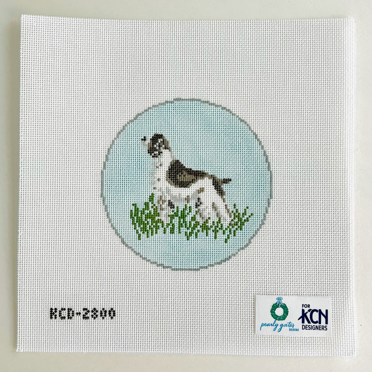 Hunting Spaniel Round Canvas
