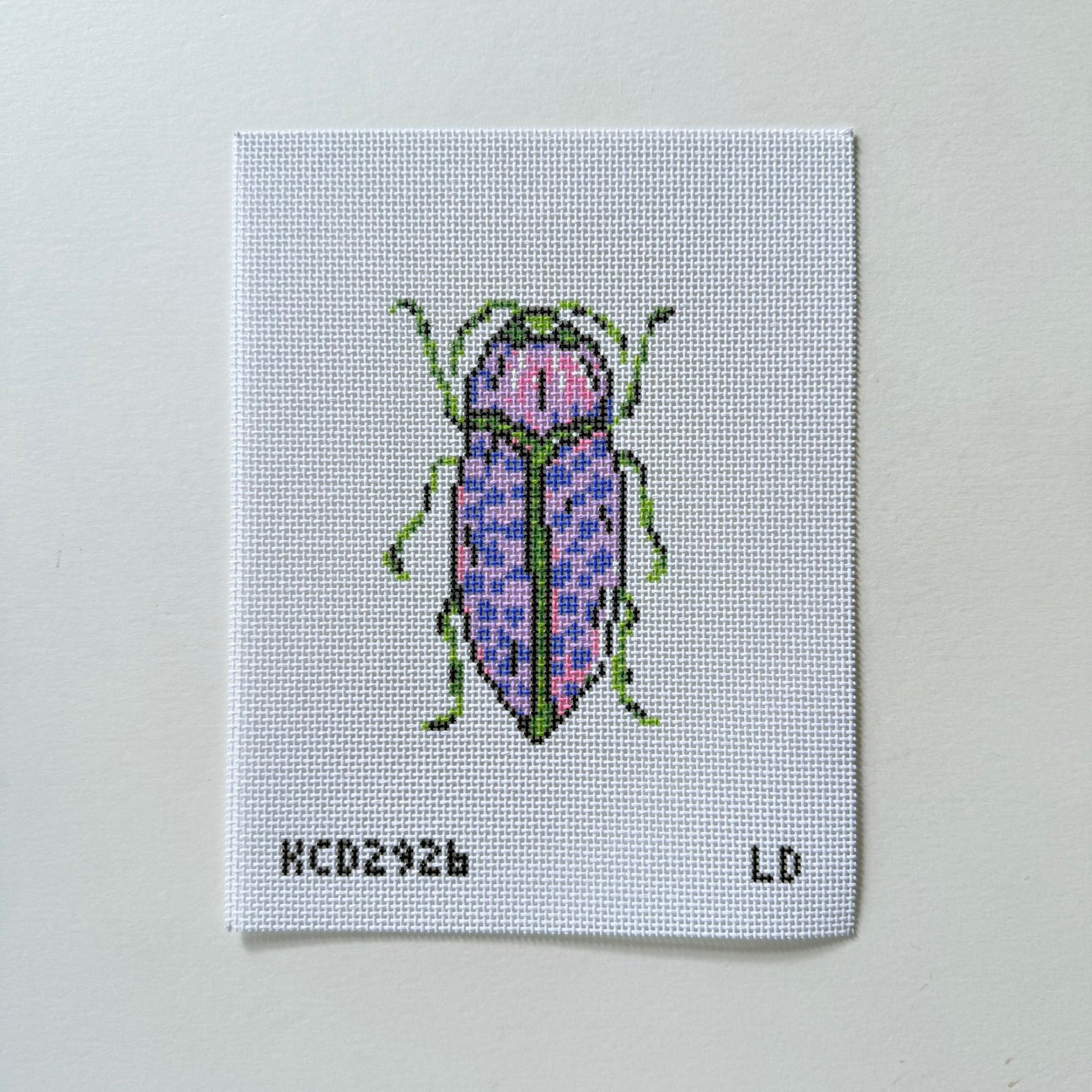 Purple Beetle Printed Canvas