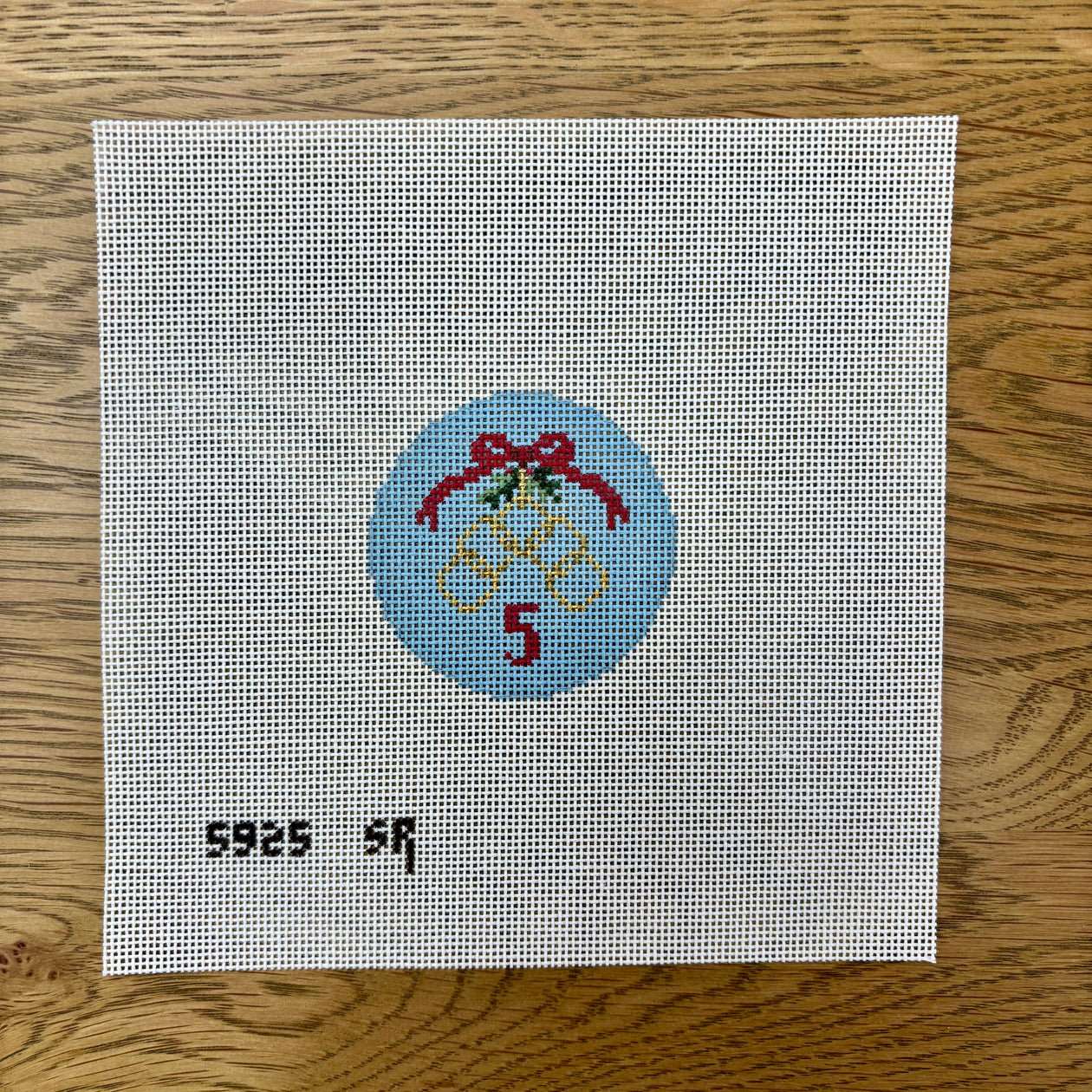 Twelve Days, 2.5" Rounds Day Five - Golden Rings Canvas