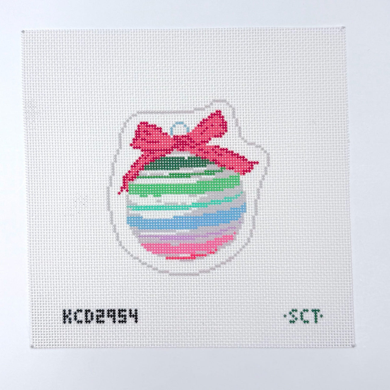 Rainbow Stripe Ornament Printed Canvas