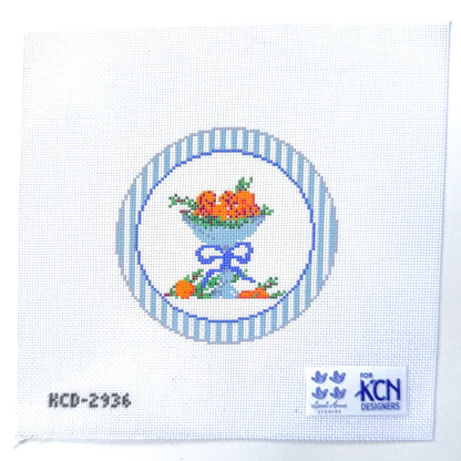 Orange Bowl Ornament Printed Canvas