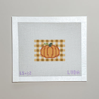 Gingham Pumpkin Canvas