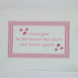 I Love You to the Moon and Back - Pink Canvas