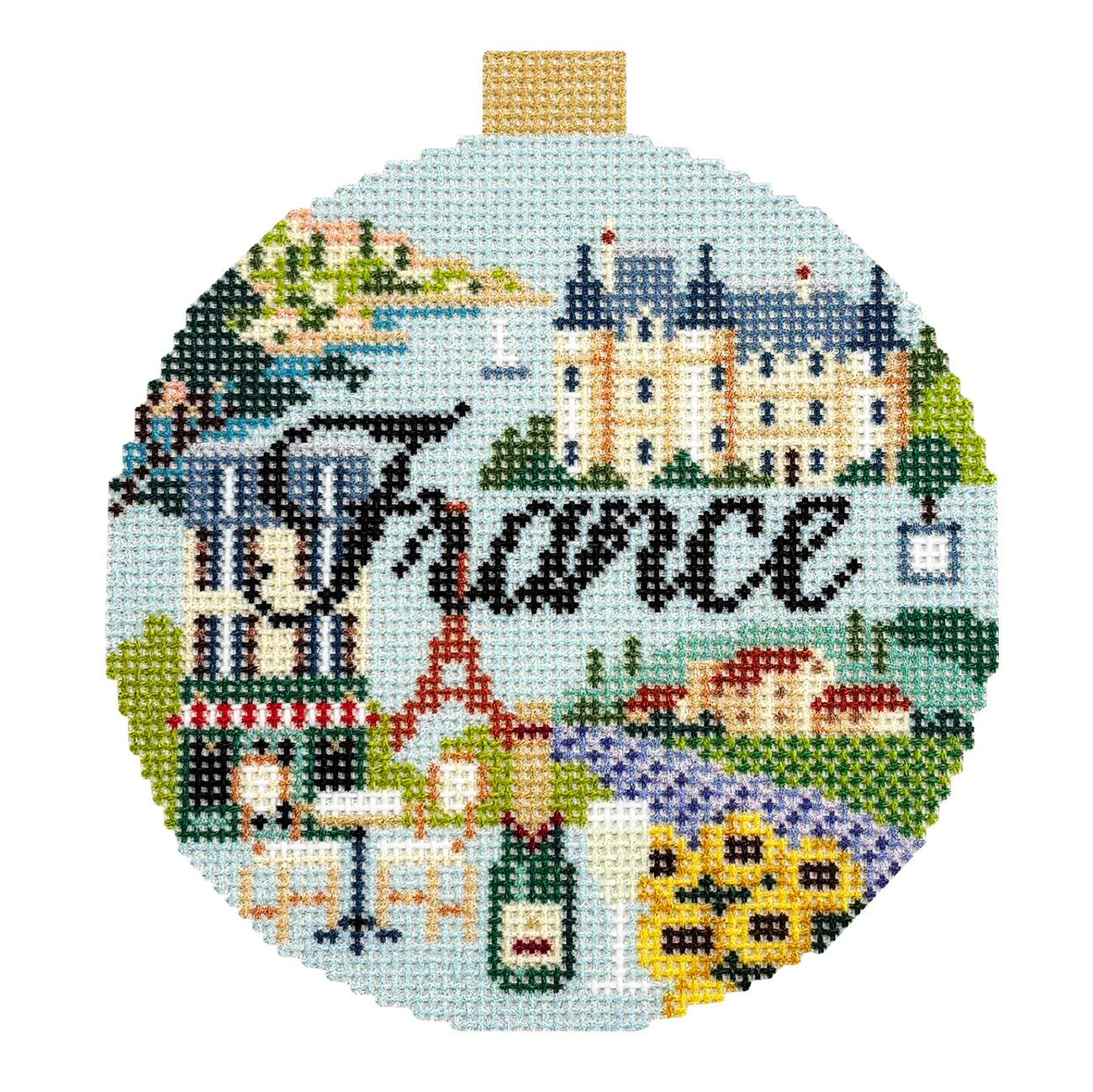 Travel Round - France Canvas