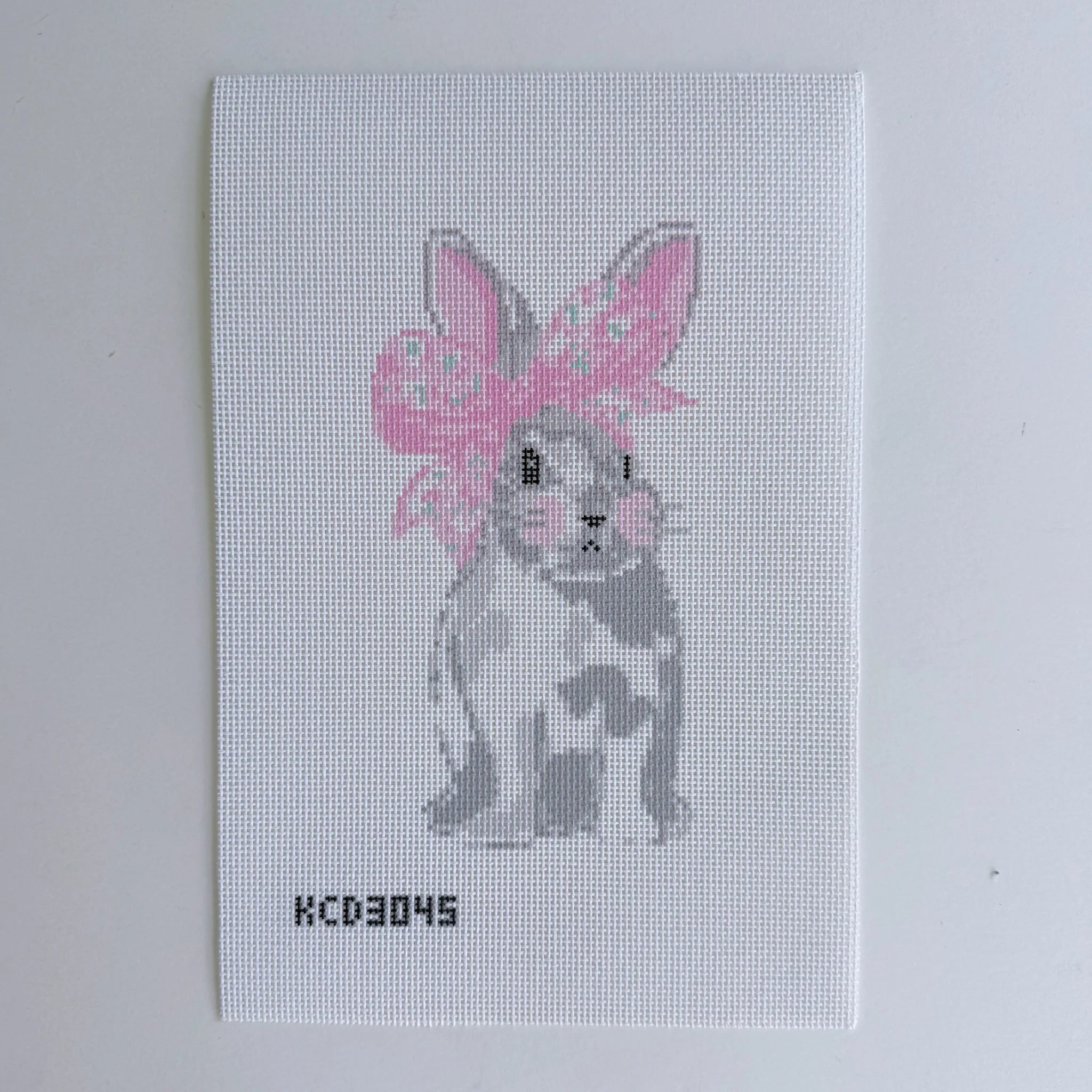 Bunny with Bow Printed Canvas