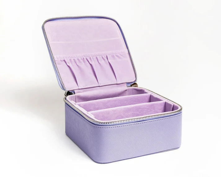 6" Leather Self Finishing Box - Lavender