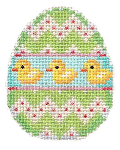 Lime Chevron/Ducks Mini Egg Canvas