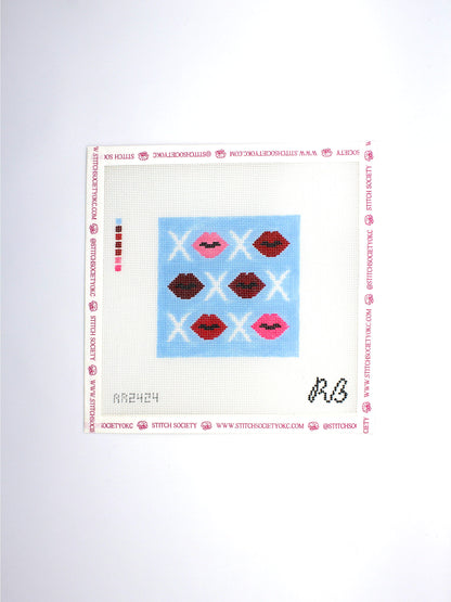 Lips XO - 4" Canvas