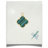 Malachite Enamel Clover Charm