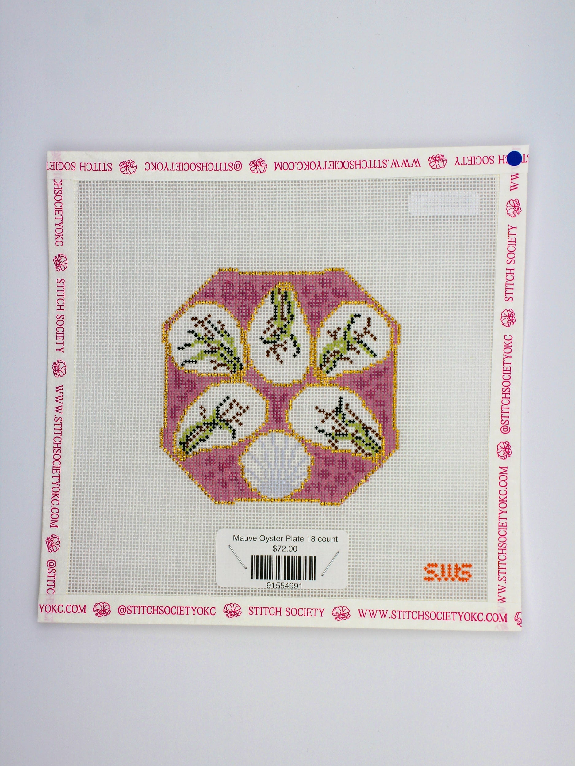 Mauve Oyster Plate 18 count