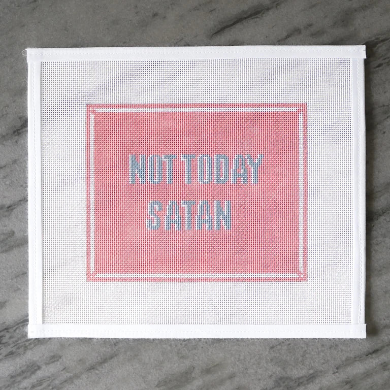 Not Today Satan - Pink Canvas