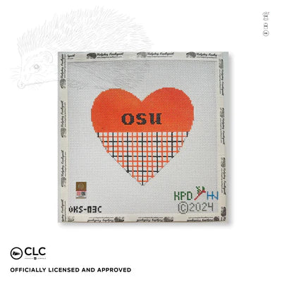 OSU Small Heart Canvas