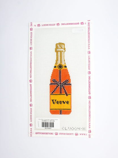 Veuve Bottle - Orange Bow Champagne Canvas