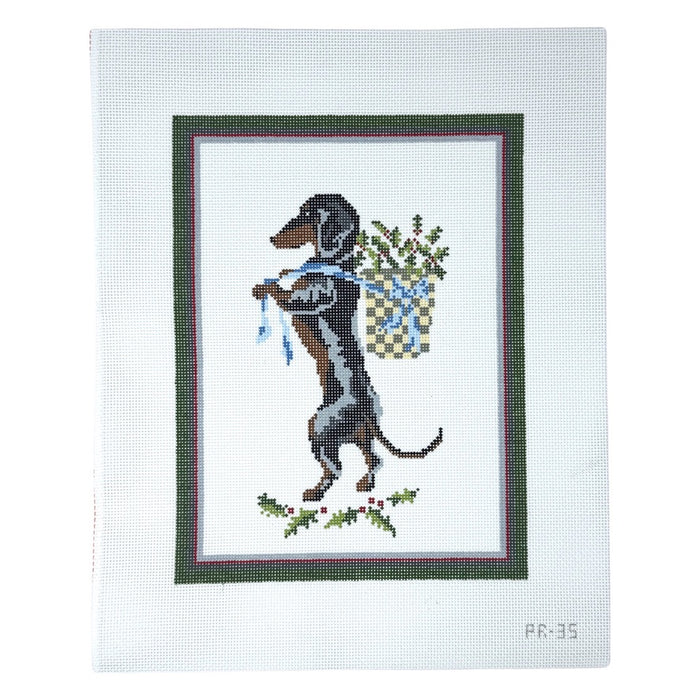 Gretel Brining in the Christmas Holly Canvas