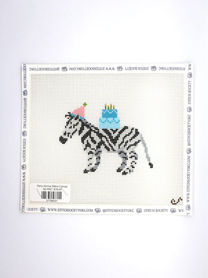 Party Animal Zebra Canvas