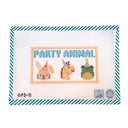 Party Animals with Orange Border