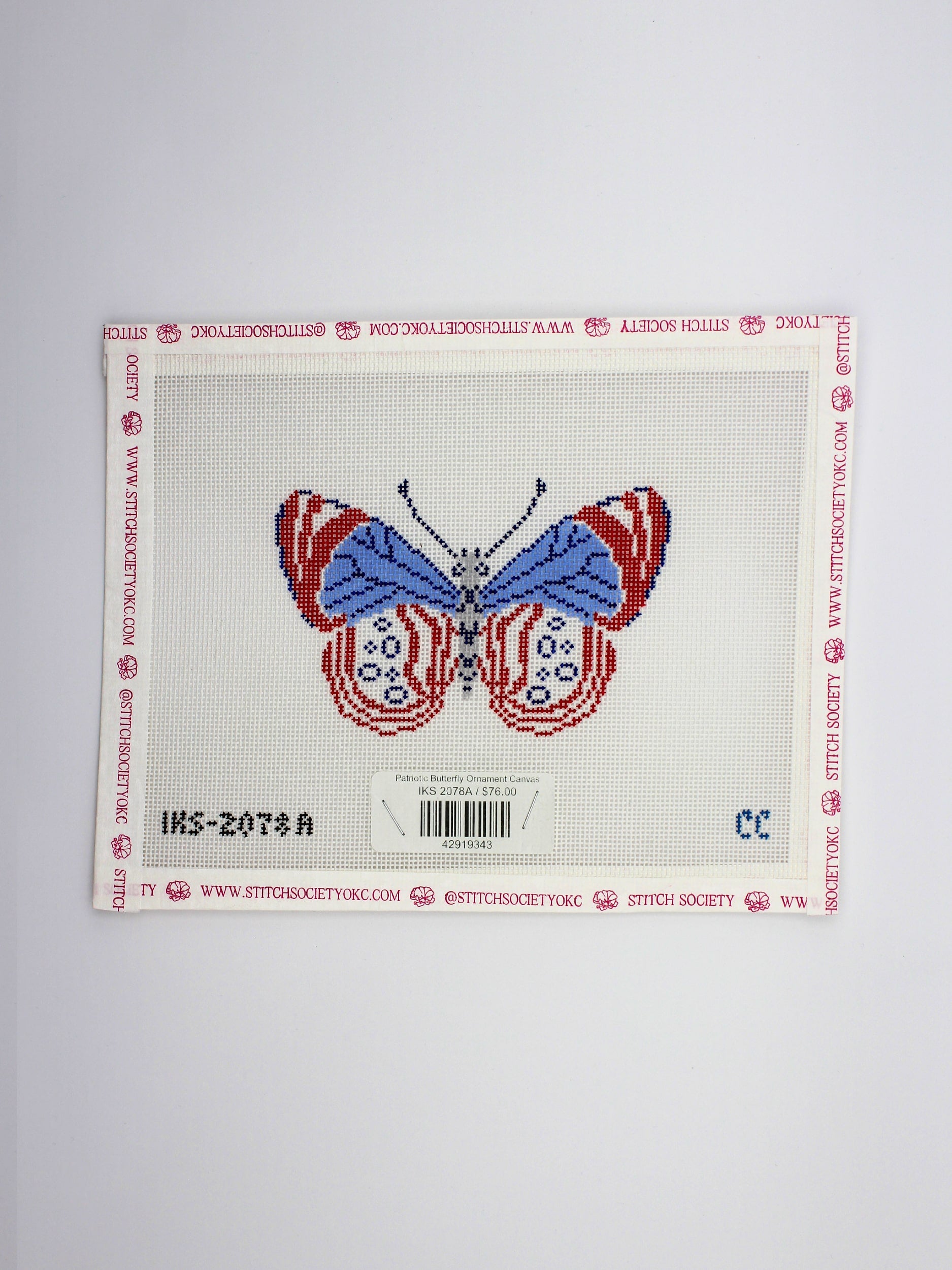 Patriotic Butterfly Ornament Canvas