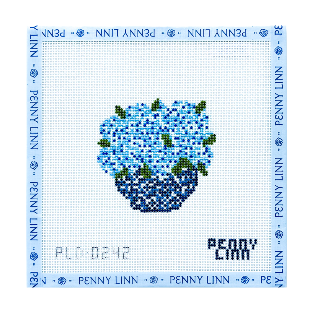 Ginger Jar Hydrangeas-Blue Canvas