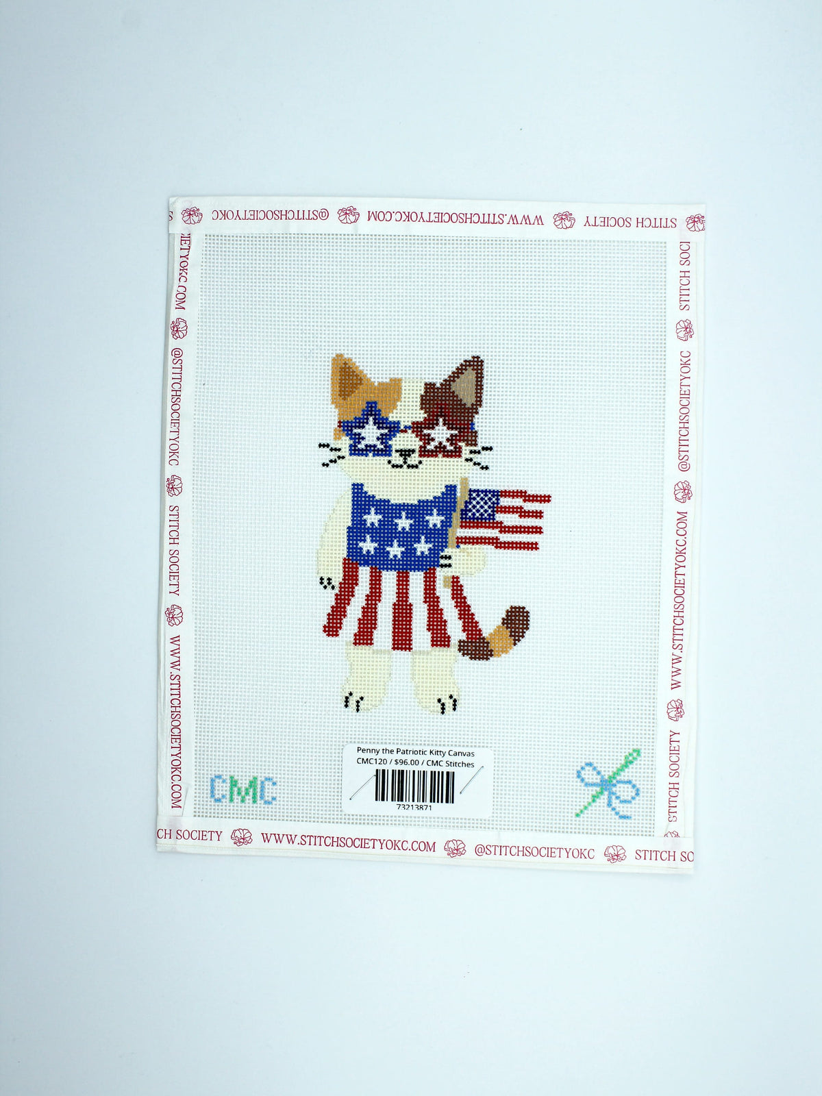 Penny the Patriotic Kitty Canvas