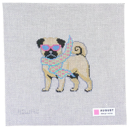 Bougie Pug - Needlepoint Canvas