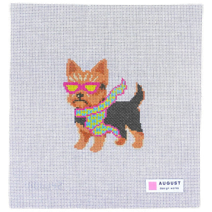 Bougie Yorkie - Needlepoint Canvas
