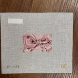 Pink Bow Luggage Tag Canvas