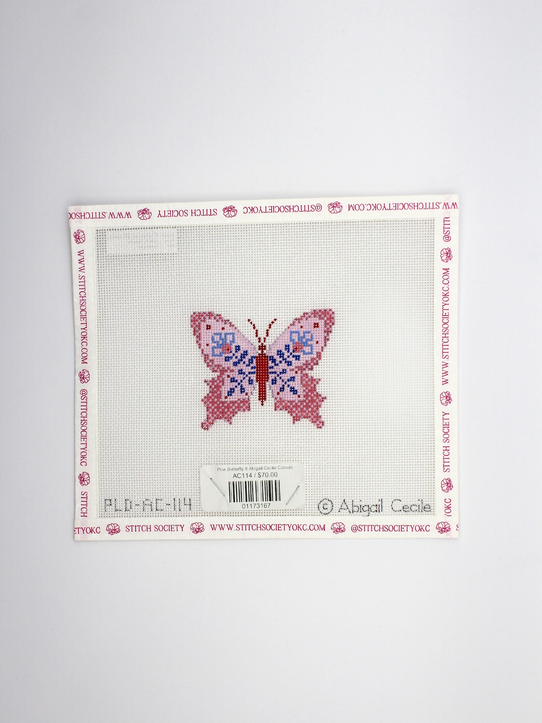Pink Butterfly II Abigail Cecile Canvas