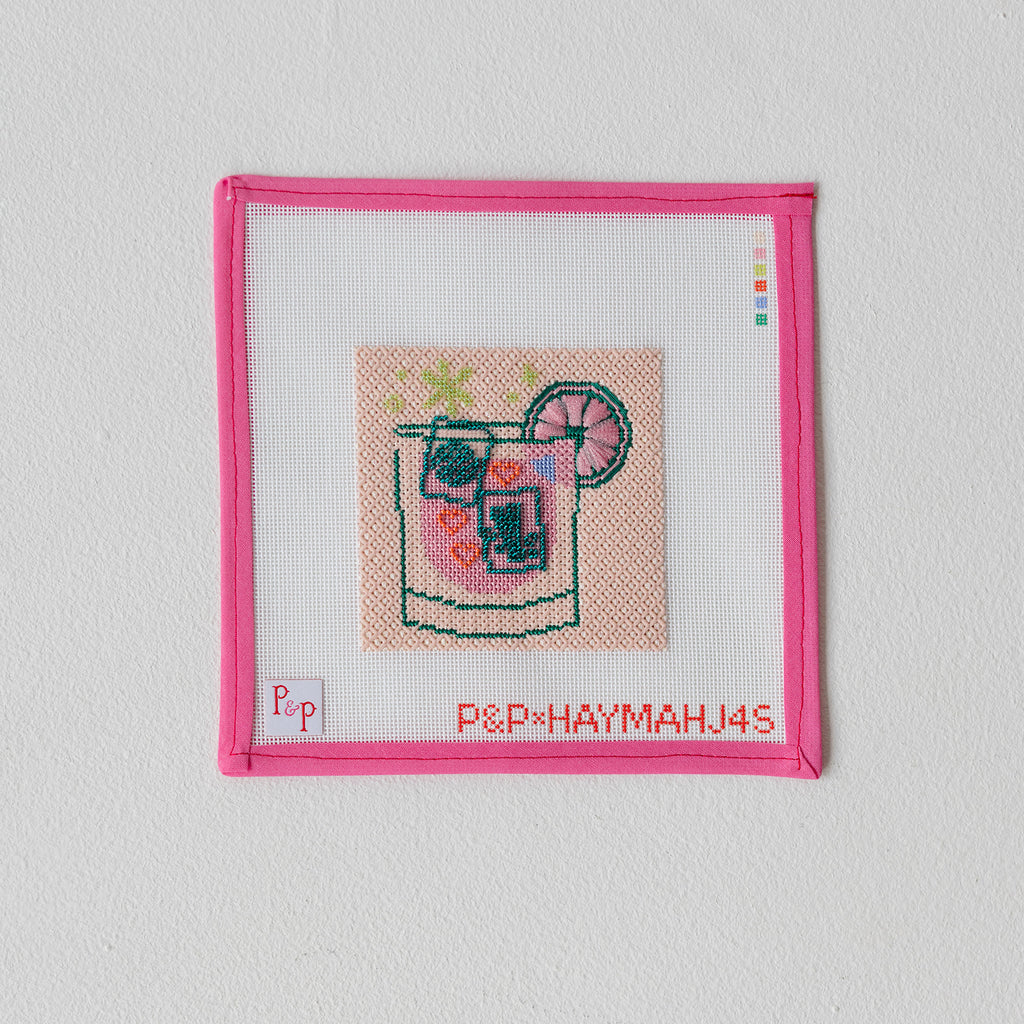 Pink Mahjong Cocktail Canvas