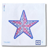 Red and Green Star Printed Canvas
