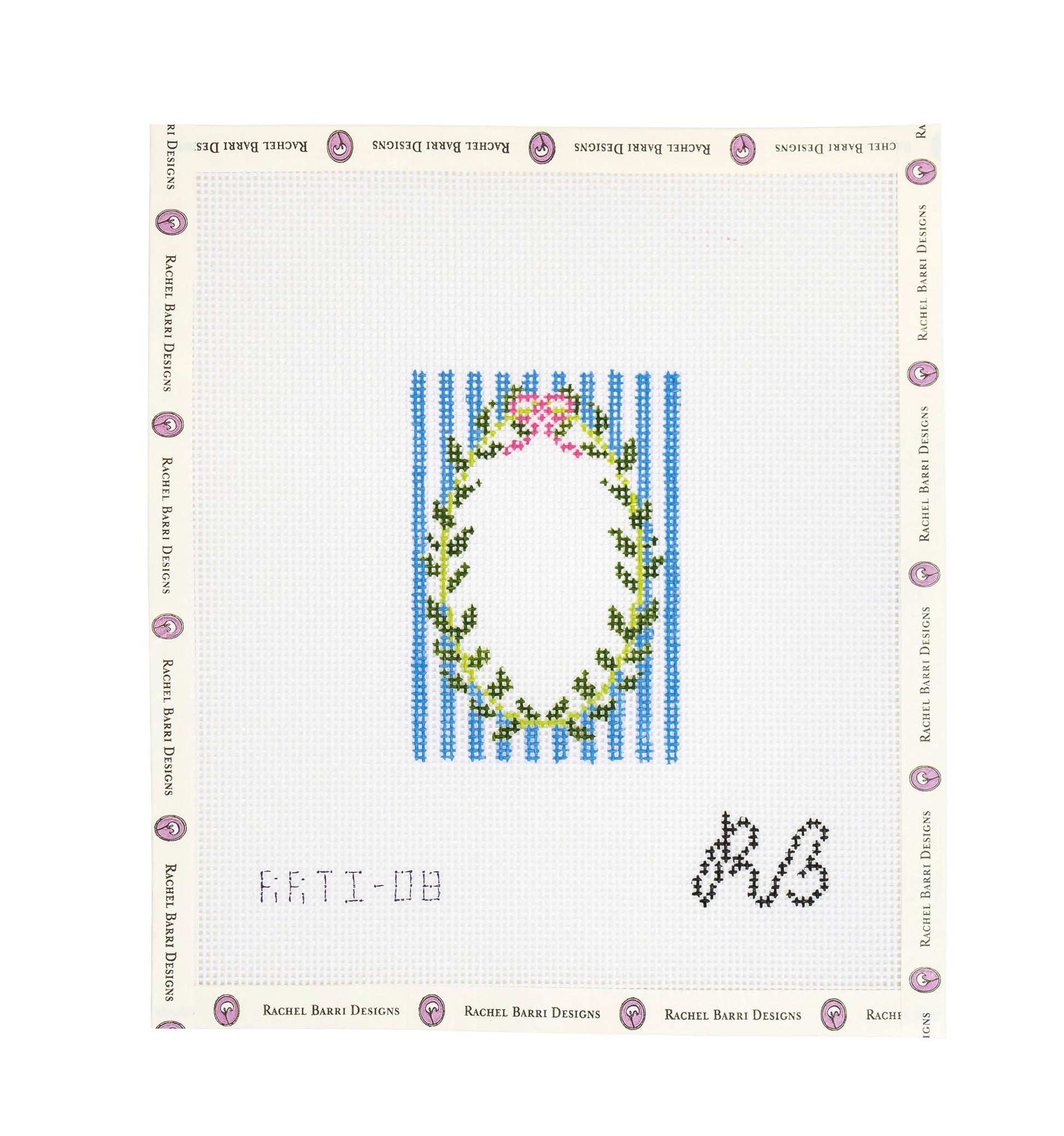 Striped Wreathe Canvas