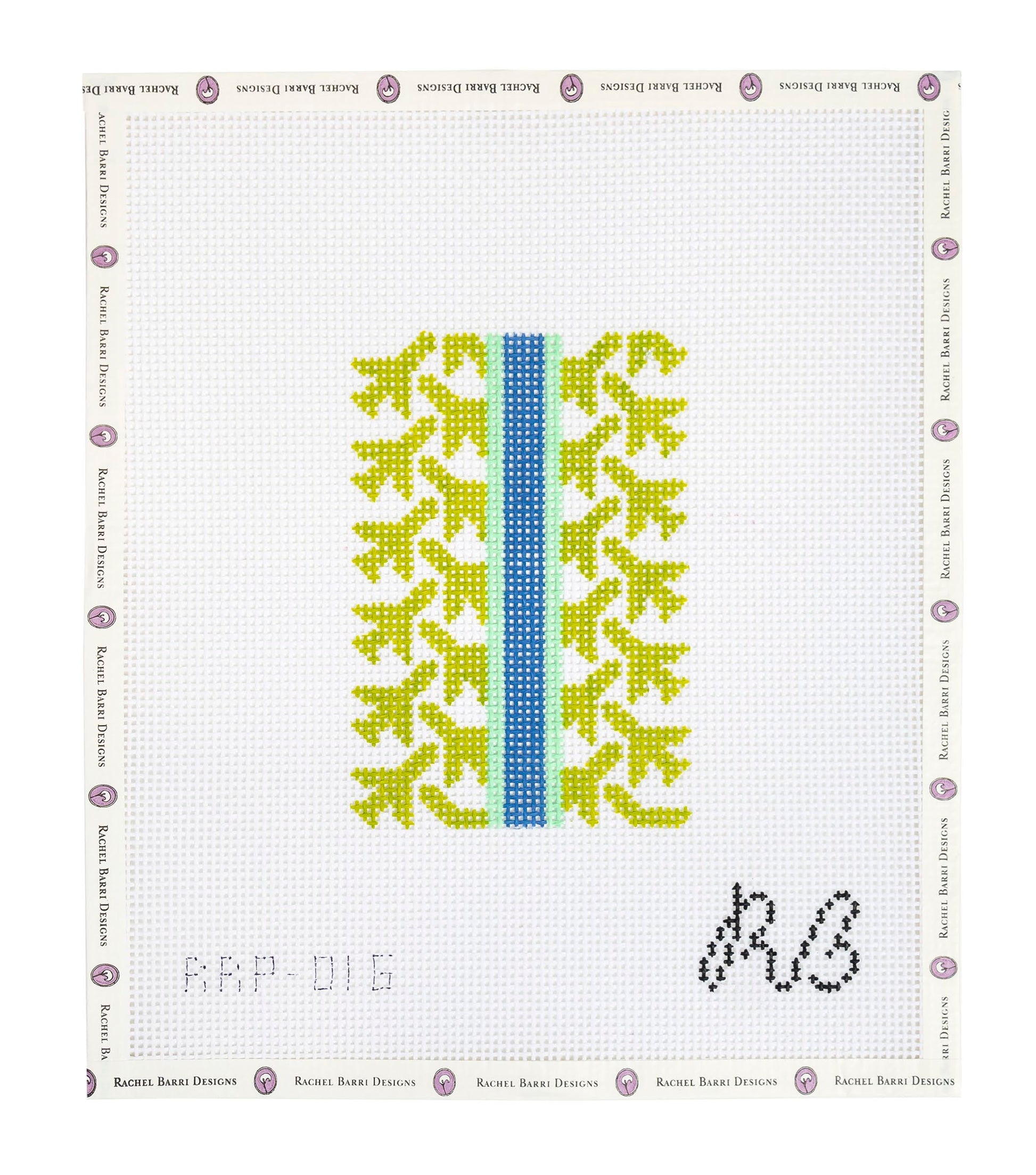 Airplane Houndstooth - Medium Green Canvas