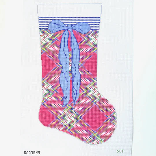 Red Tartan Stocking Canvas