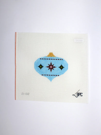 Retro Blue Ornament Canvas