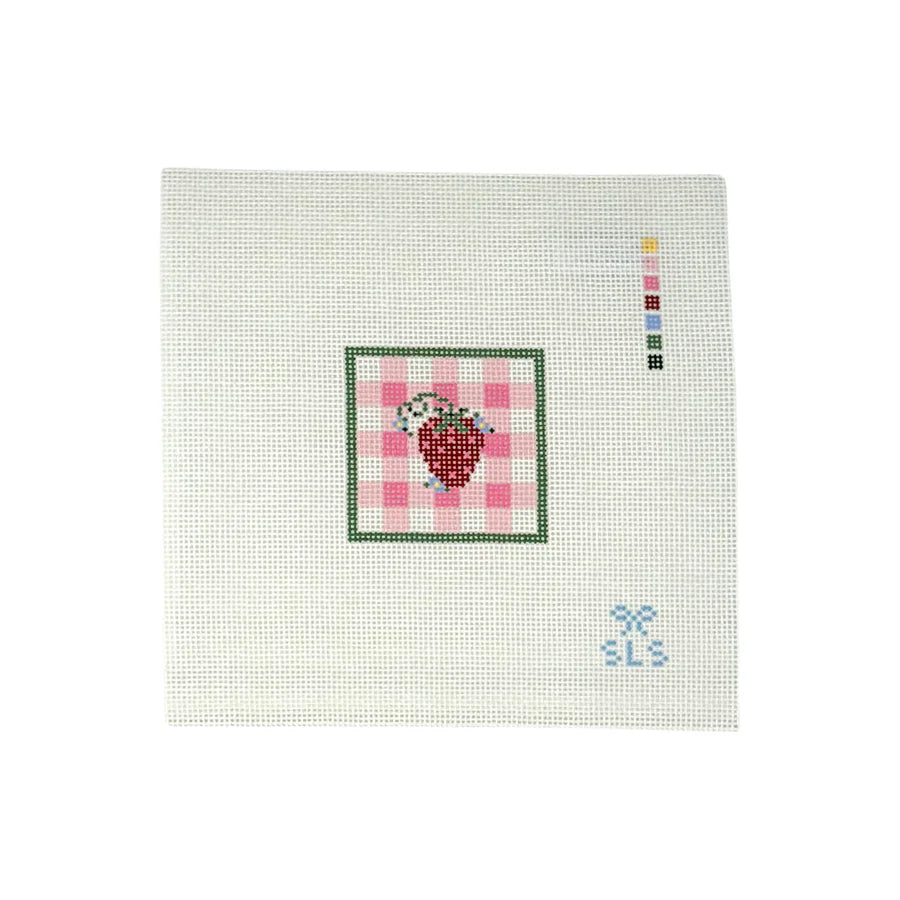 Strawberry & Gingham Mini (Pink) Canvas