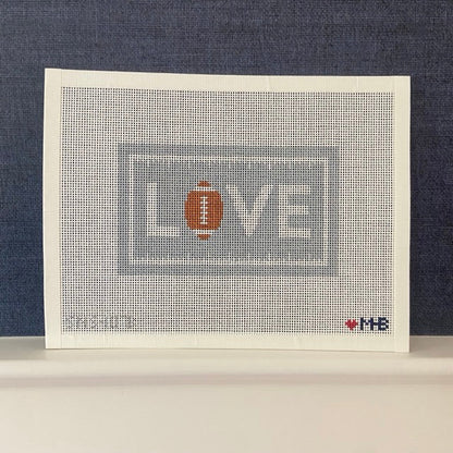 LOVE Football (Grayscale) Canvas