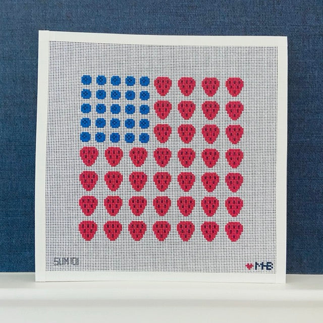 Summer Berries Flag Canvas