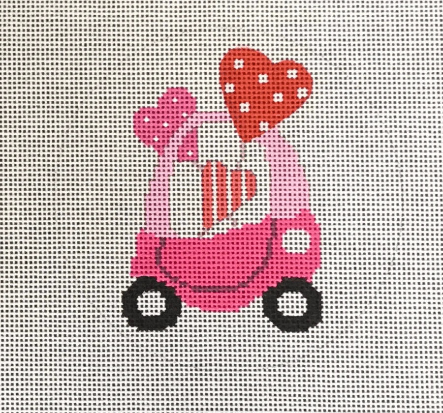 Valentine Little Tykes Car Canvas