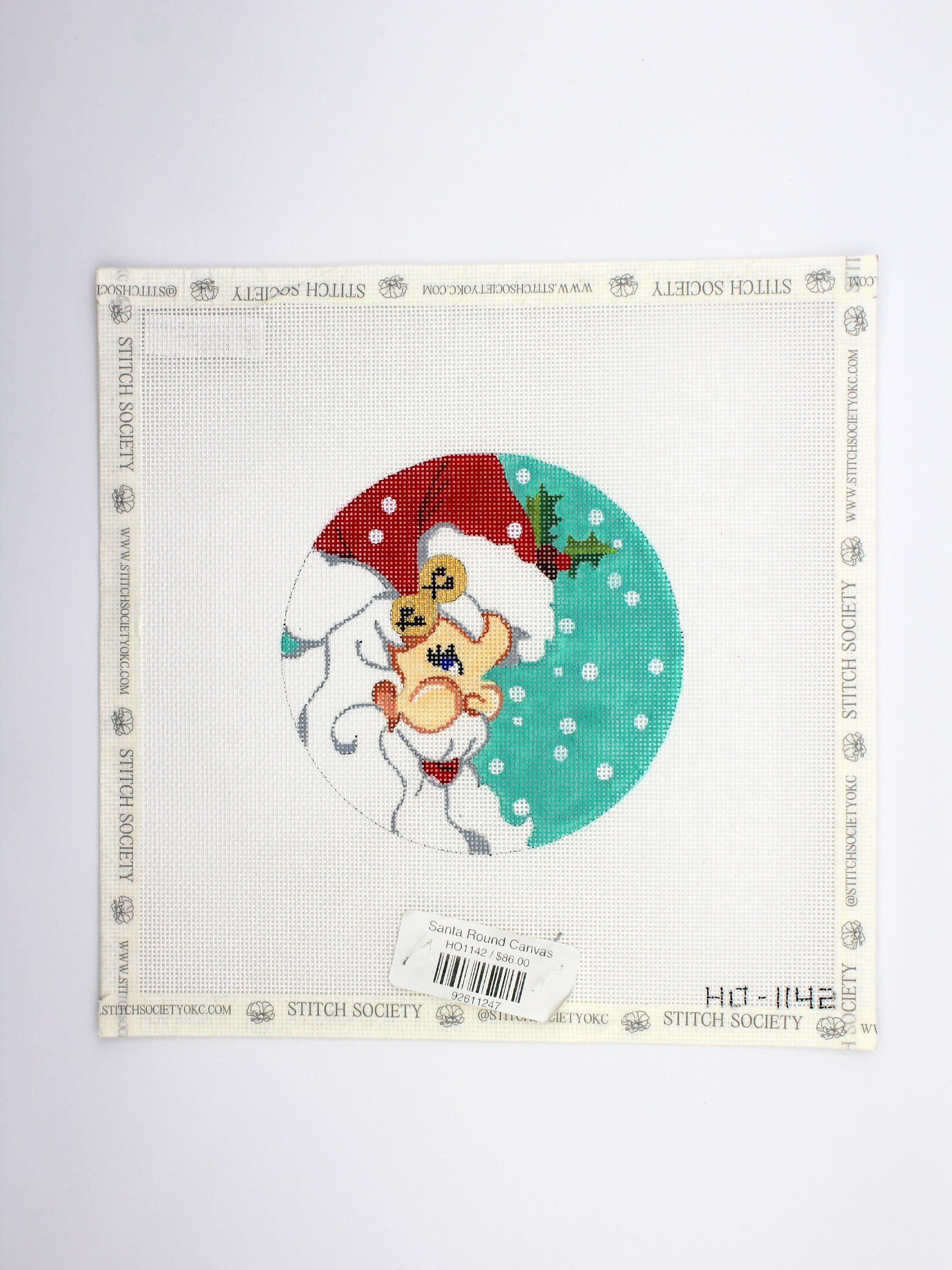 Santa Round Canvas