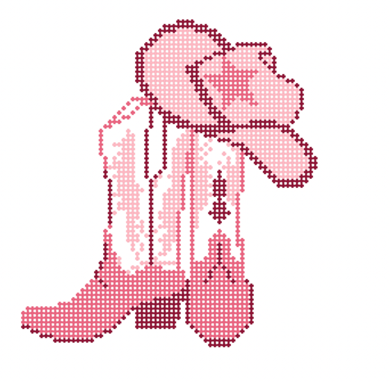 Pink Boots Canvas