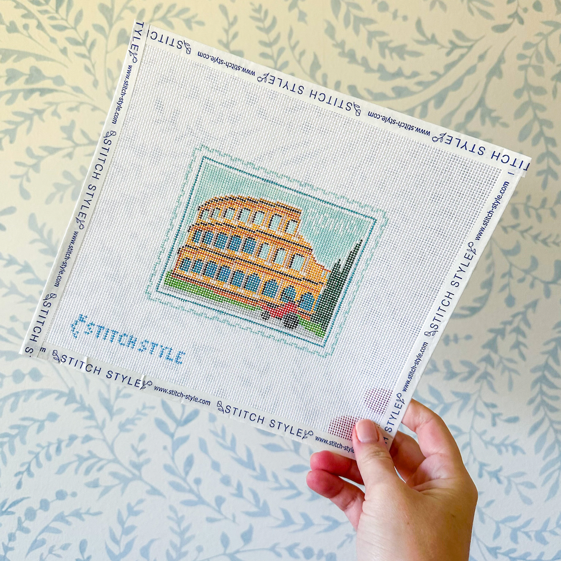 Rome Travel Stamp Canvas