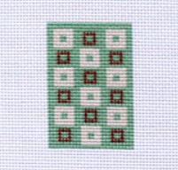 Beginner Geometric Squares Bag Tag Canvas