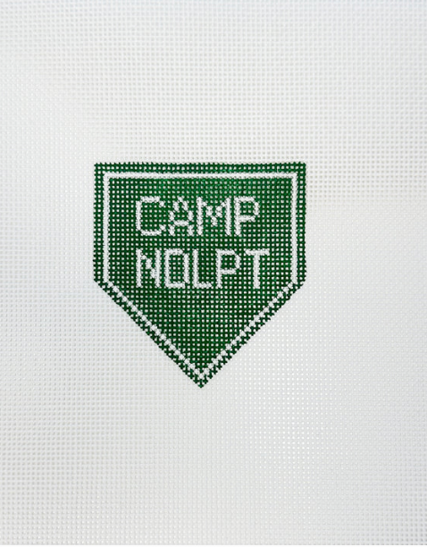 Camp Needlepoint Bag Charm- Green