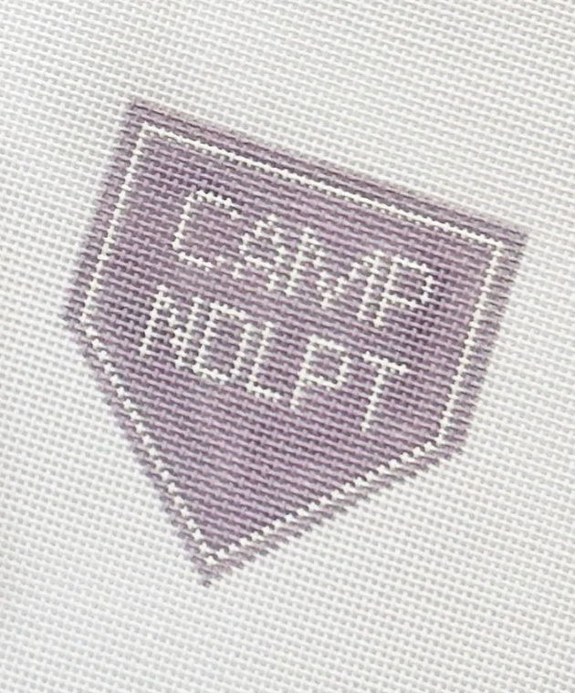 Camp Needlepoint Bag Charm- Lavender