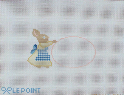 PINK BUNNY BASKET TAG