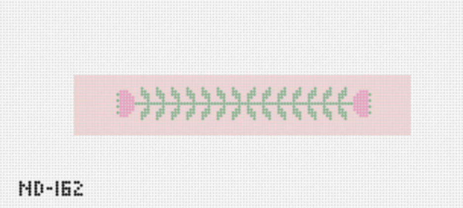 Pink &  Block Print Flower A - Key Fob